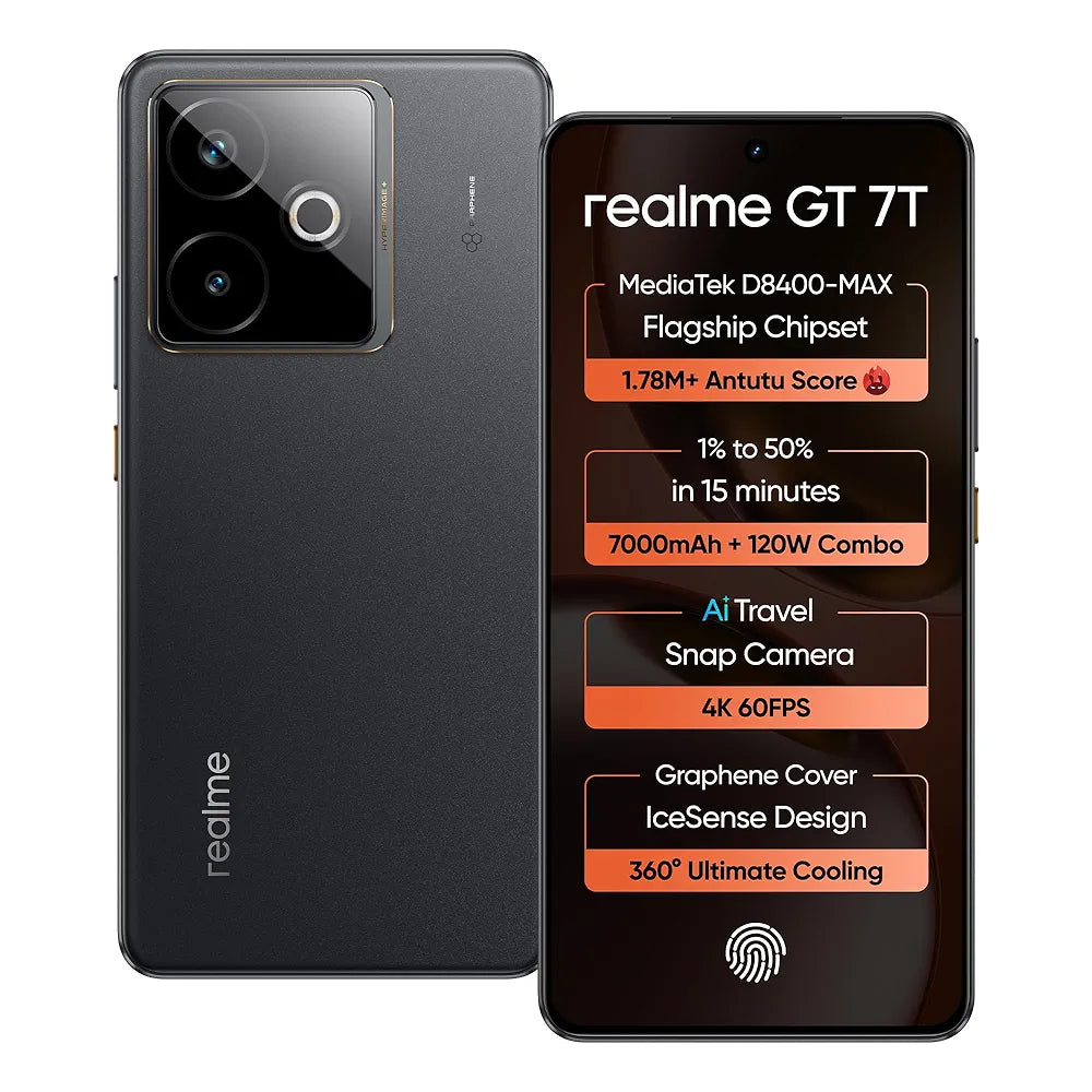 Realme GT 7T Icesense Black | 8/256 Realme GT 7T Icesense Black | 8/256